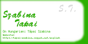 szabina tapai business card