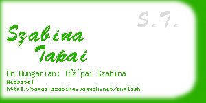 szabina tapai business card